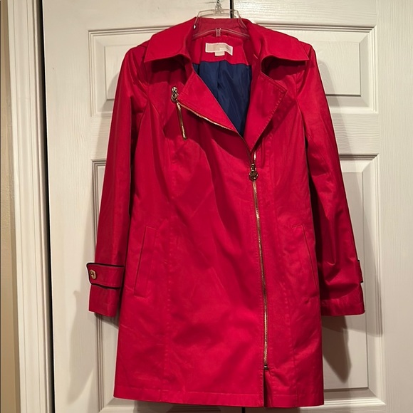 MICHAEL Michael Kors Jackets & Blazers - Michael Kors Small - Stylish Red Women's Jacket, Zip Front w/Detachable Hood.